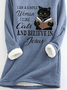 Lässig Rundhals Buchstabenmuster Sweatshirt