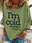 Lässig Rundhals Textbriefe Sweatshirt
