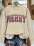 Lässig Rundhals Weihnachten Sweatshirt