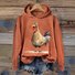 Lässig Kapuze Tier Sweatshirt