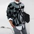 Lässig Rundhals Gestreift Sweatshirt Reißverschluss