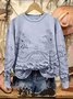 Retro Rundhals 3d Drucken Sweatshirt