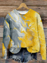 Lässig Rundhals Abstrakt Sweatshirt