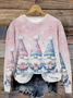 Lässig Rundhals Weihnachten Sweatshirt
