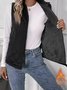Damen Unifarben Vlies Weit Tanktop