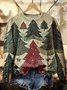 Lässig Rundhals Weihnachten Sweatshirt