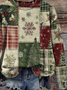 Lässig Rundhals Weihnachten Sweatshirt