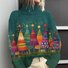 Lässig Rollkragen Weihnachten Sweatshirt