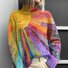 Lässig Rollkragen Abstrakt Sweatshirt