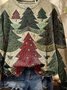 Lässig Rundhals Weihnachten Sweatshirt
