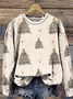 Lässig Rundhals Weihnachten Sweatshirt