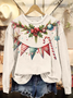 Lässig Rundhals Weihnachten Sweatshirt