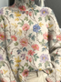Retro Mock Neck 3d Drucken Sweatshirt