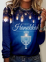 Lässig Tier Rundhals Langarm T-Shirt