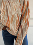 Lässig Rollkragen Geometrisch Sweatshirt