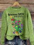 Lässig Rundhals Textbriefe Sweatshirt