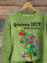 Lässig Rundhals Textbriefe Sweatshirt