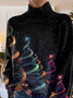 Lässig Rollkragen Weihnachten Sweatshirt