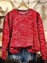 Retro Rundhals 3d Drucken Sweatshirt