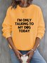 Lässig Rundhals Textbriefe Sweatshirt