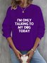 Lässig Rundhals Textbriefe Sweatshirt