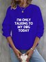 Lässig Rundhals Textbriefe Sweatshirt