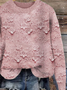 Lässig Rundhals Geblümt Sweatshirt