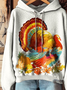 Lässig Kapuze Truthahn Sweatshirt