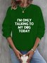 Lässig Rundhals Textbriefe Sweatshirt
