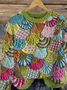 Lässig Rundhals Geometrisch Sweatshirt