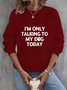 Lässig Rundhals Textbriefe Sweatshirt