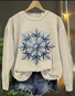 Lässig Rundhals Textbriefe Sweatshirt