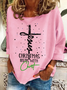 Lässig Rundhals Weihnachten Sweatshirt
