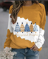Lässig Rundhals Textbriefe Sweatshirt