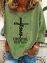 Lässig Rundhals Weihnachten Sweatshirt