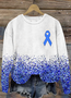 Lässig Rundhals Textbriefe Sweatshirt
