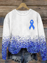 Lässig Rundhals Textbriefe Sweatshirt