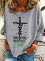 Lässig Rundhals Weihnachten Sweatshirt