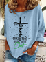 Lässig Rundhals Weihnachten Sweatshirt