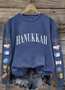Lässig Rundhals Textbriefe Sweatshirt