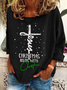 Lässig Rundhals Weihnachten Sweatshirt