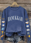 Lässig Rundhals Textbriefe Sweatshirt