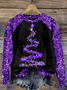 Lässig Rundhals Textbriefe Sweatshirt