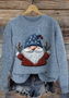 Damen Wolle/Stricken Tier Langarm Bequem Lässig Pullover