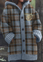 Damen Wolle/Stricken Kariert Langarm Bequem Lässig Strickjacke