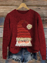 Retro Rundhals 3d Drucken Sweatshirt
