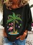 Lässig Rundhals Weihnachten Sweatshirt