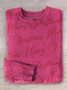 Lässig Rundhals Buchstabenmuster Sweatshirt