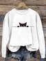 Retro Rundhals 3d Drucken Sweatshirt