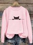 Retro Rundhals 3d Drucken Sweatshirt